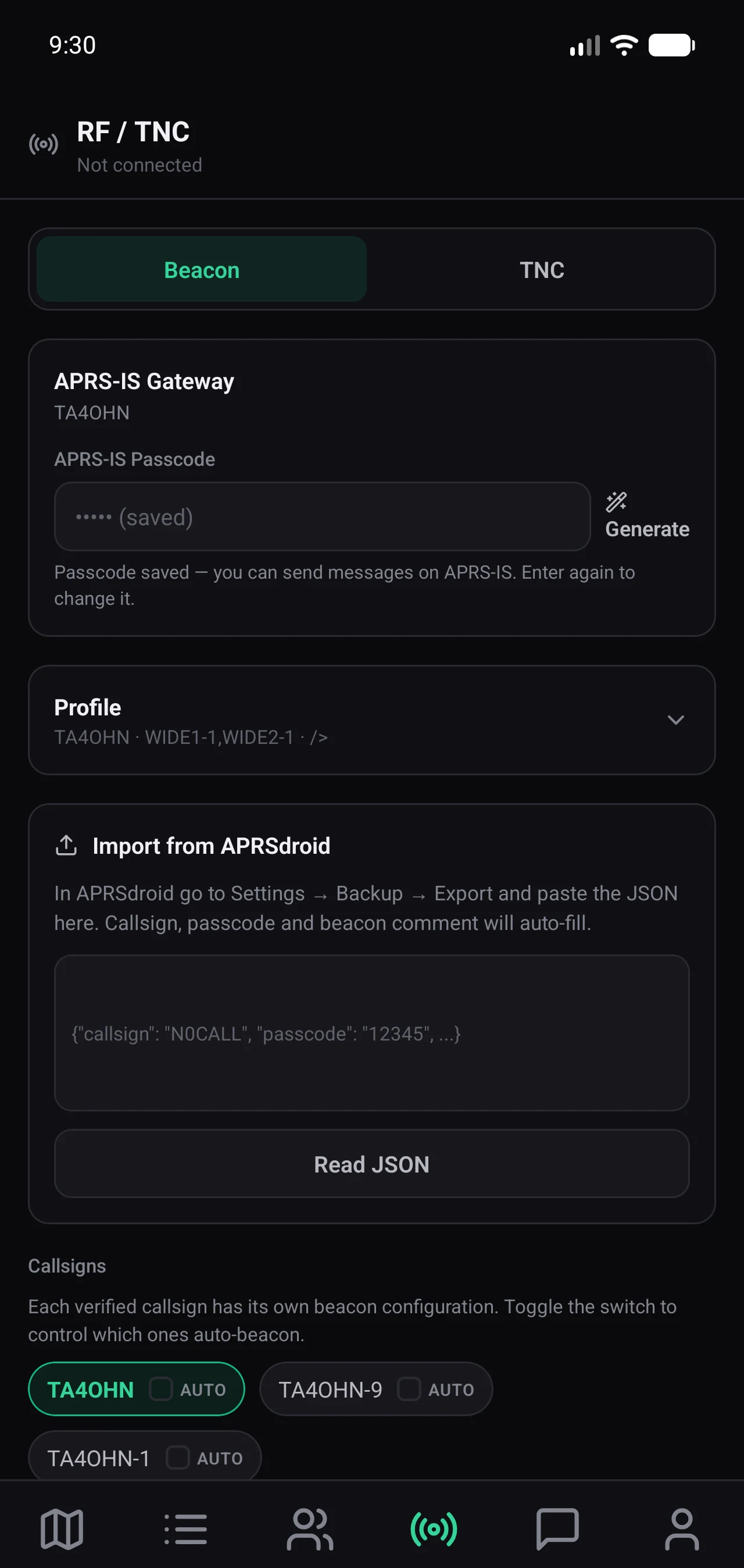 APRS World — APRS Map & TNC screenshot