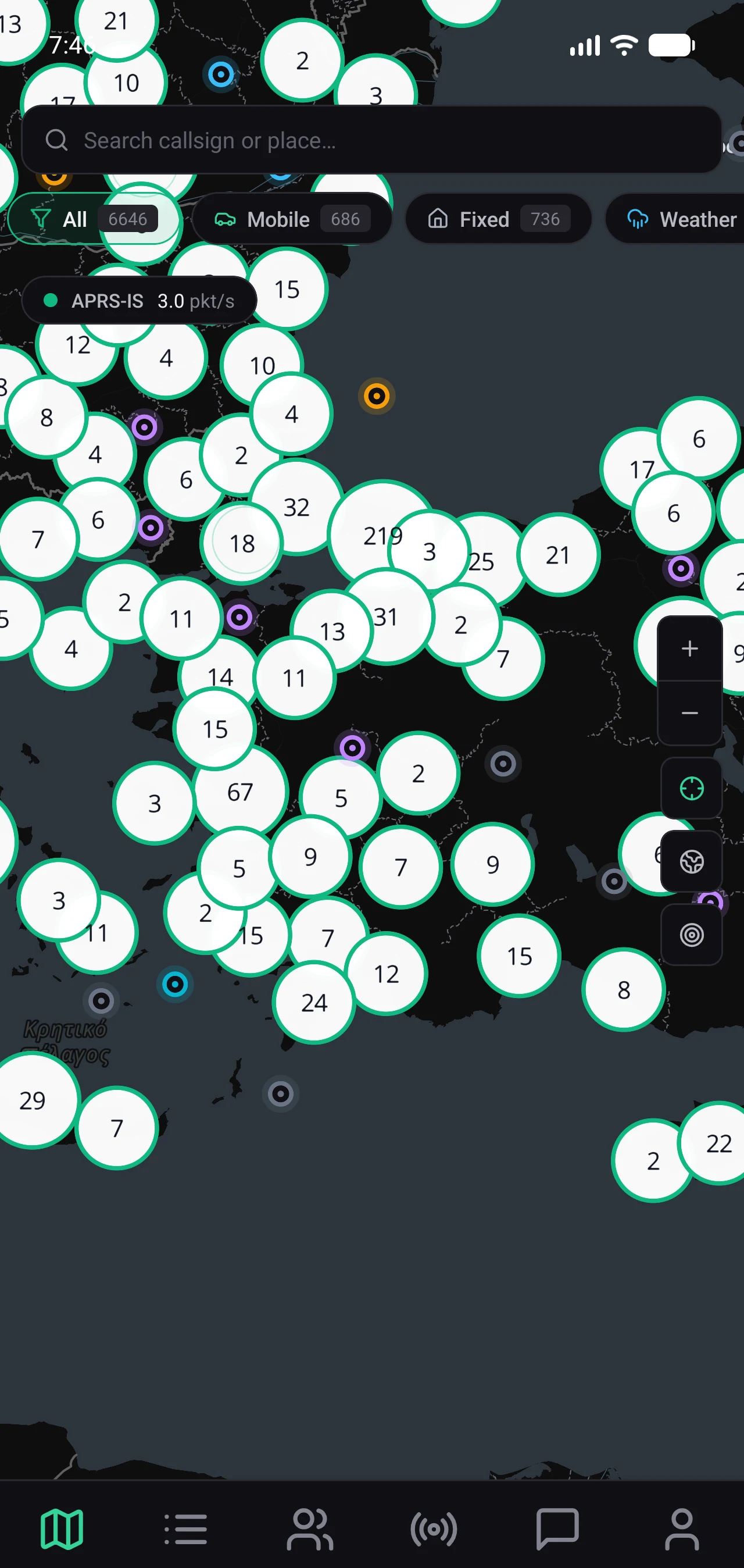 APRS World — APRS Map & TNC screenshot