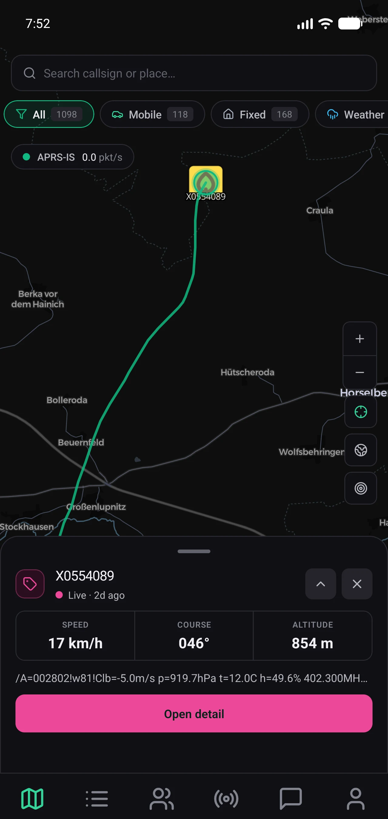 APRS World — APRS Map & TNC screenshot